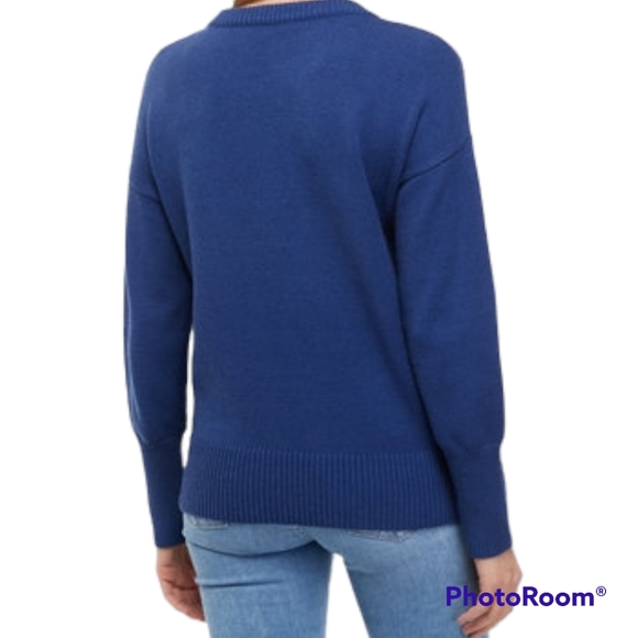 Philosophy Drop Shoulder Crewneck Sweater, Small, Blue, NWT - Picture 3 of 10